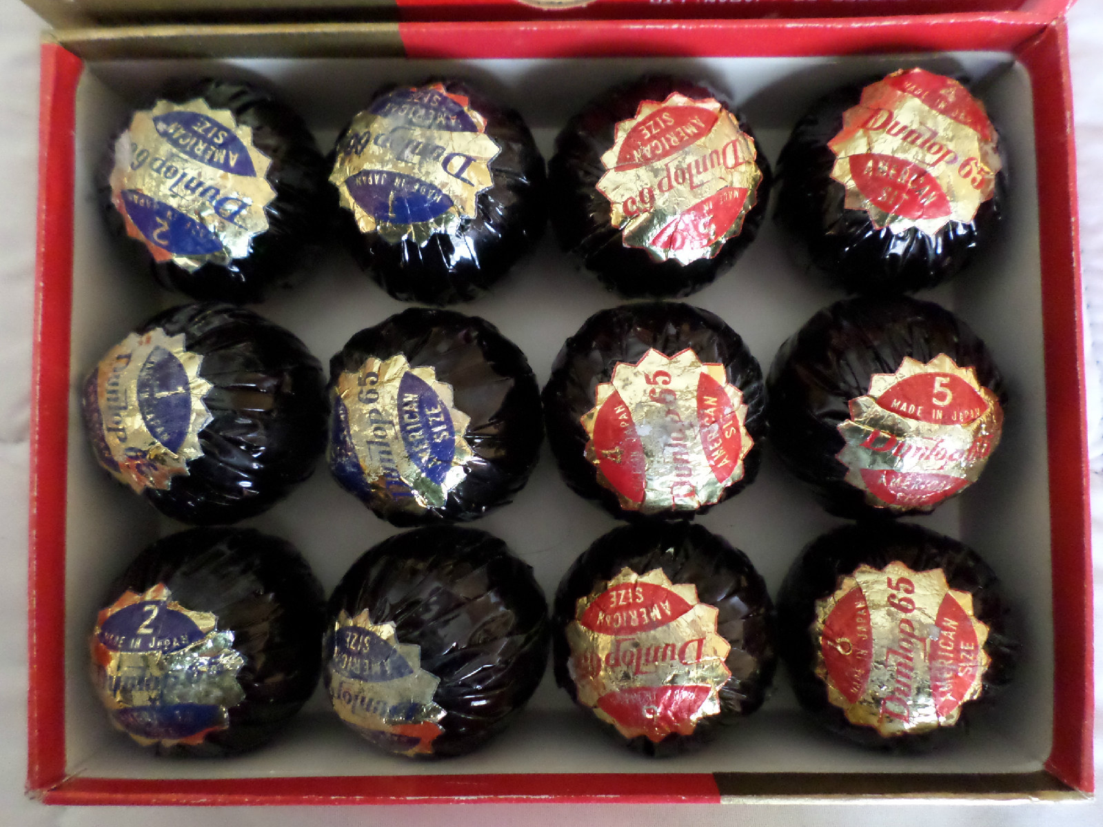Vintage Dunlop 65 Golf Balls Made In Japan Full Box Sealed In Foil