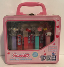 New 2006 Sanrio Hellow Kitty My Melody Crystal Set of 4 PEZ Dispensers Lunch Box