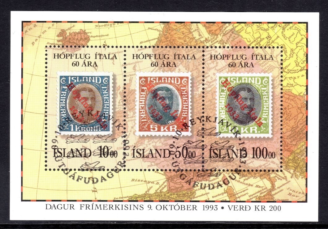 Iceland Scott # 772 VF Cancelled 1993 60th Ann. Italian