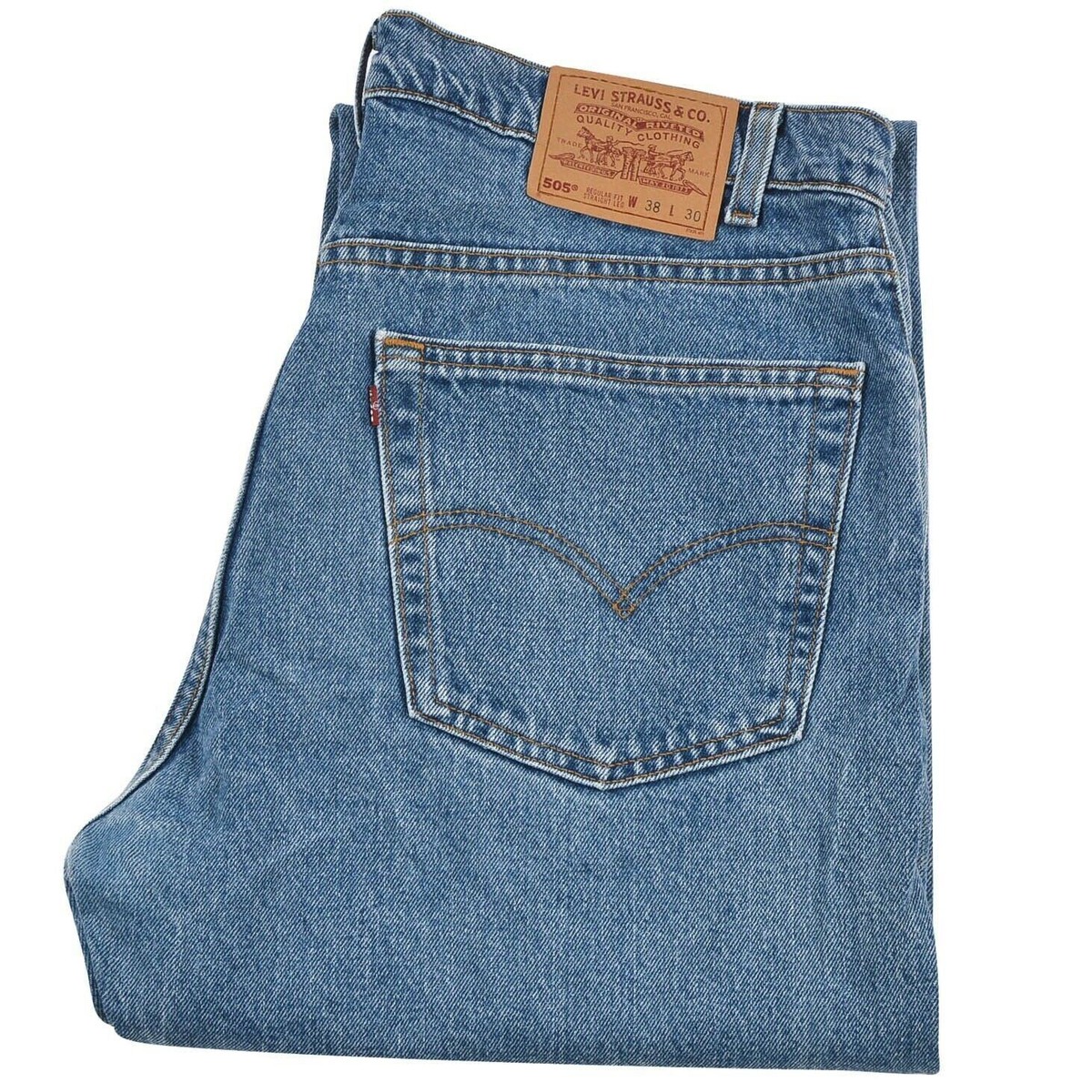 Levi’s 505 W38 L30 LEVI's 505 Jeans Men's W38/L30 Regular Fit Zip Fly Faded