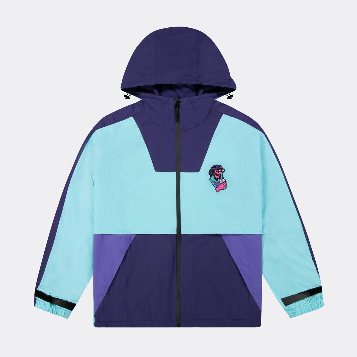QILO x Wasteland Kooks Retro Windbreaker Jacket in MK Ultraviolet