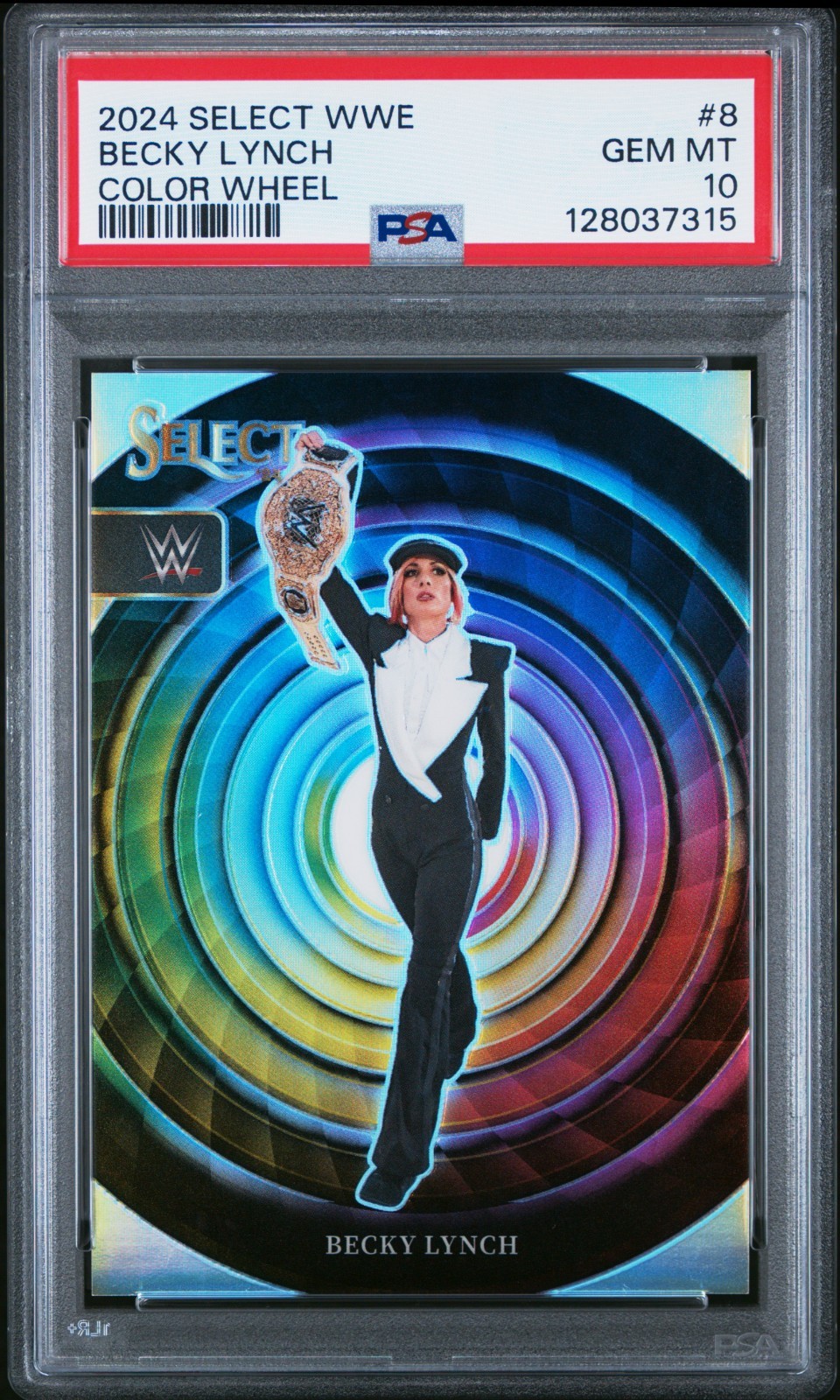2024 Select WWE Becky Lynch #8 Color Wheel SSP PSA 10