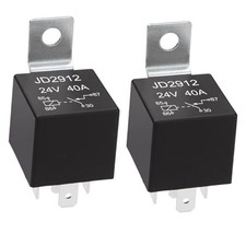 Pack JD91Car Relay4V 40A, 4 Pins SPST, Automotive Switches and 2 Iron Backrest