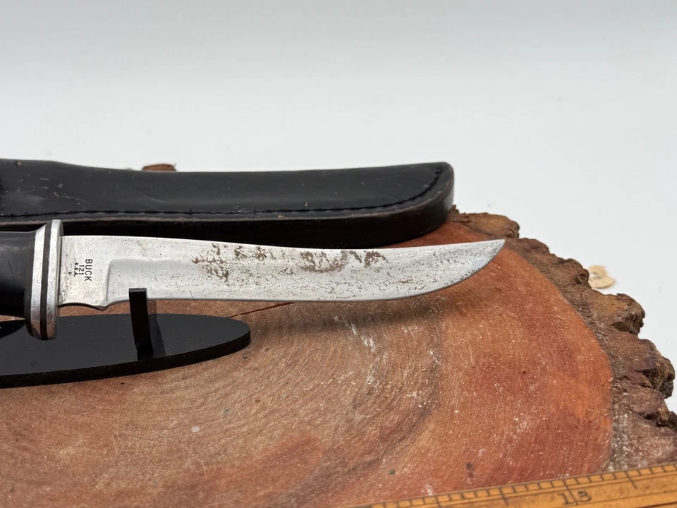 Vintage Pre-date code Buck USA 121 Fisherman Fixed Blade Knife W/Sheath--2520.25 - Image 4 of 4