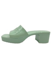 Womens GUCCI GUCCI Rubber Sandals 35 GRN 624730