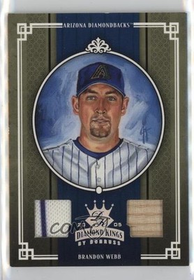 2005 Donruss Diamond Kings Silver Materials 33/100 Brandon Webb #12 08fz