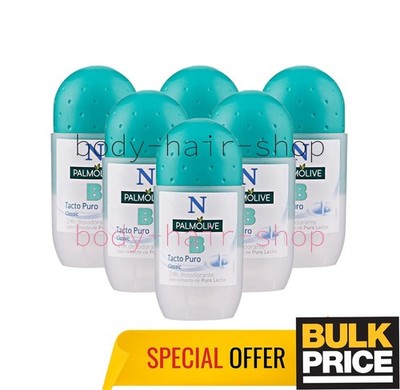 Palmolive Tacto Puro Classic NB Deodorant Roll-On Daily Use Fresh 50ml 6-Pack