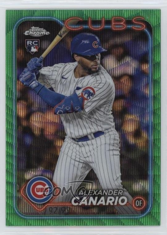 2024 Topps Chrome Green Wave Refractor /99 Alexander Canario #174 Rookie RC