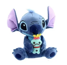 Stitch Plush Toy 25cm with Scrump | Lilo & Stitch Soft Stuffed Blue Alien Doll