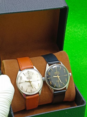 #ad vintage 2 Atlantic Worldmaster Original watch 21 Jewels Mechanical Manual $435.00