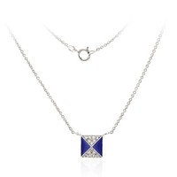 Cavill Halskette WeißEr Topas 0,14Ct Rund 925 Sterling Silber Zart