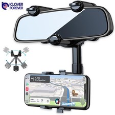 360° Rotation Car Rearview Mirror Mount Stand Holder Cradle for Cell Phone GPS