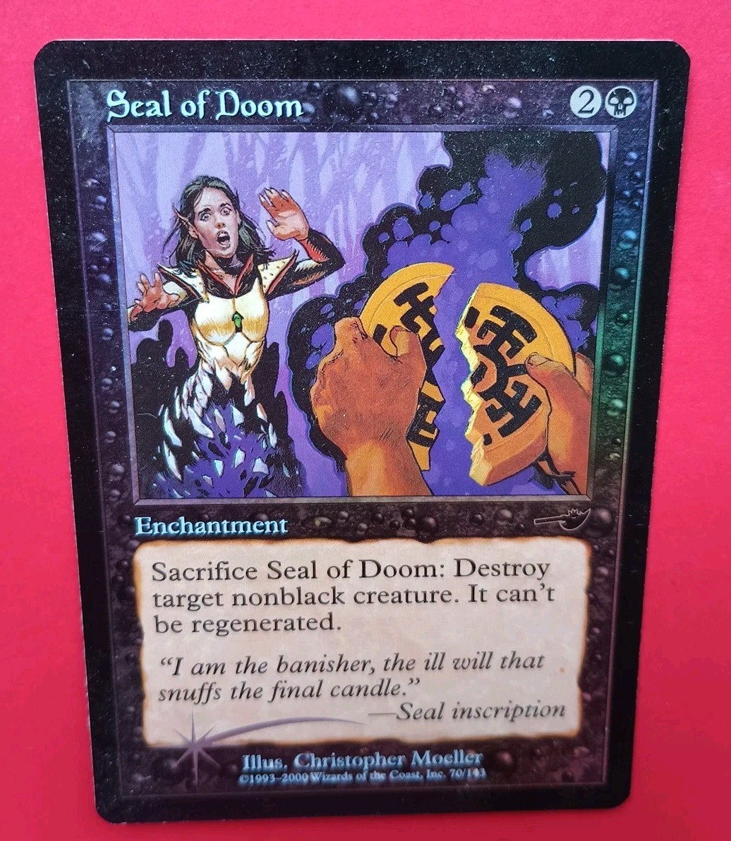 Magic the Gathering MTG FOIL Nemesis  SEAL OF DOOM LP/EX  C 2000!