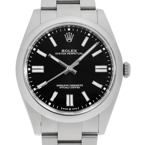 ROLEX Oyster Perpetual 41 124300 black Random Number second ha...