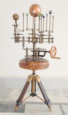 Solar System Celestial Model Fully Functional Antique Look Orrery Saturn Tripod