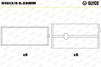 Kurbelwellenlagerschale FÜR Renault, Nissan, Opel - Glyco H1013/5 0.25MM