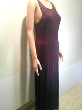 Purple Prom Dress Maxi Size M Long Tank Stretch Sparkle Bust Going Out