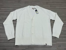 Fila Casa Baseline Cardigan Mens Size Medium Oversized Long Sleeve White $150