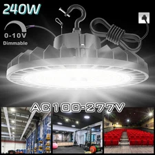 240W LED Shop Light 36000lm (Eqv.1000W MH/HPS) UFO High Bay Lighting AC100-277V