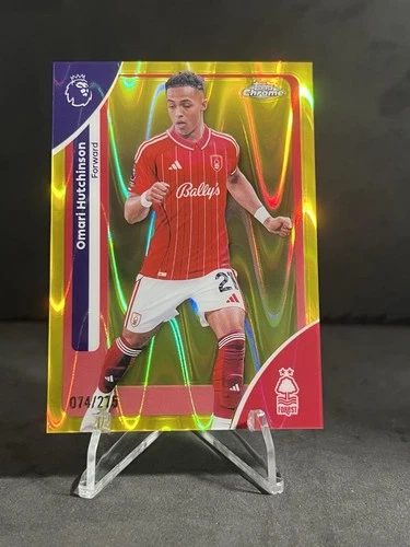 Omari Hutchinson Topps Chrome 2025-26 Premier League #160 /275 Nottingham Forest