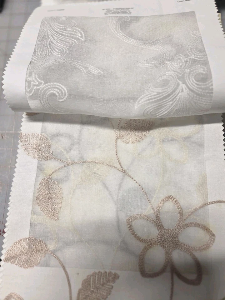 Fabricade Lighten Up 56 Embroidered Fabric  Sheers Sample Book  - Image 3 of 4