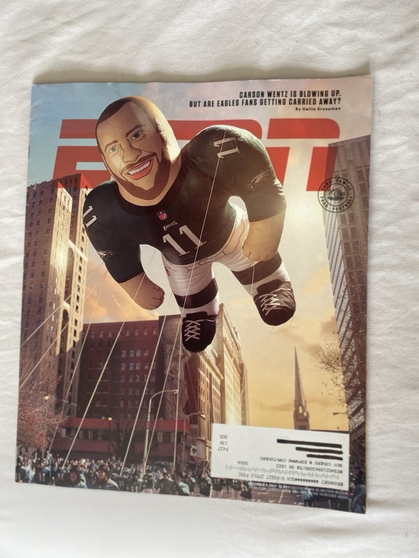 ESPN Magazine Carson Wentz Philadelphia Eagles Football 2017 Hallie Grossman