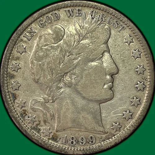 1899 Barber Half Dollar Very Fine VF Coin #36588