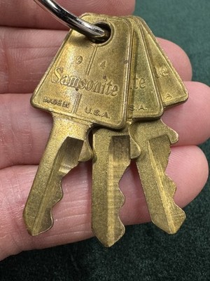    ️  3 Vintage Samsonite Keys #94 Luggage Keys Brass  Shwayder Bros 
