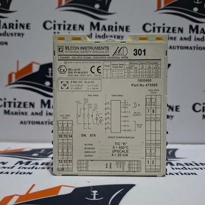 PEPPERL&FUCHS ELCON EL-uD301-1.8 SIGNAL CONVERTER UNIVERSAL INPUT P/N: 475595