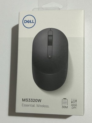 Dell MS3320W Essential Wireless Mouse Funkmaus 4000 DPI Schwarz Neu OVP