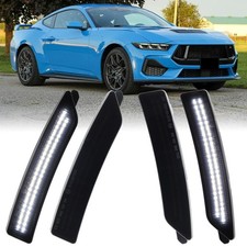 White Side Marker Lights for 2024-up 2025 Ford Mustang S650 Dark Horse GT GTD...