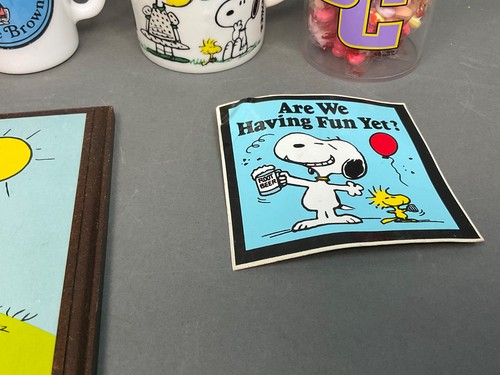VINTAGE Great Lot PEANUTS SNOOPY MUGS & Glasses Joe Cool Charlie & Sally Brown - Picture 5 of 18