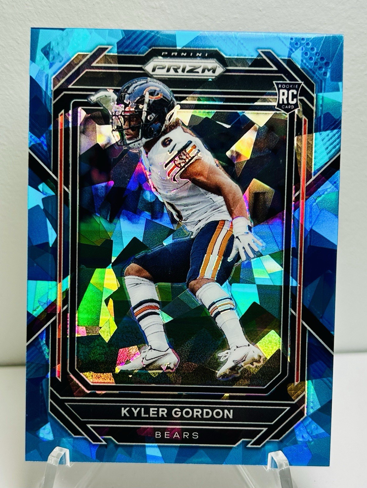 2022 Kyler Gordon Panini Prizm #385 Blue Ice Rookie /99 Chicago Bears RC