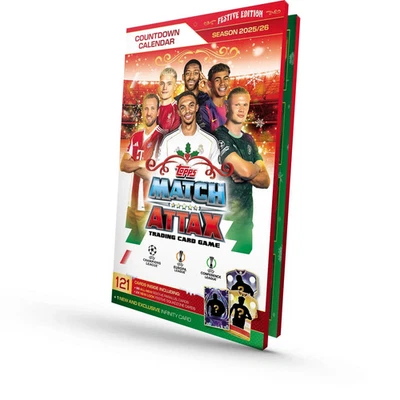 2025-26 Topps UCC Match Attax Advent Calendar (121 Cards Total(24 Festive Squad)