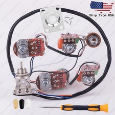 Solderless Wiring Harness w/ A/B500K Push-Pull Volumes Coil Splitting for LP SG