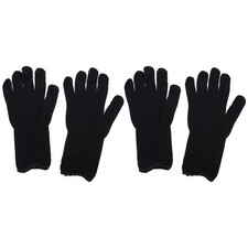 2 Pairs Heat Resistant Hair Curler Gloves Durable Black for Salon Use