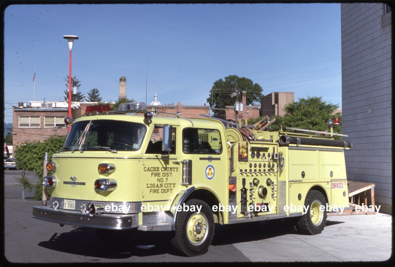 Cache County UT 1977 American La France pumper Fire Apparatus Slide