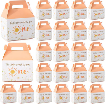 24 Pieces First Trip around the Sun Treat Boxes 1St Birthday Favors Candy Sun Go