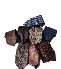 Men  s 100 Silk  Blends Ties Lot of 8 Assorted Styles Colors Brands