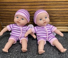 Baby Doll Twins Purple Pink Striped My Sweet Love (8”) Mini