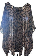 Show Me Your Mumu Sheer Leopard Print Swimsuit Cover-Up Women’s Medium