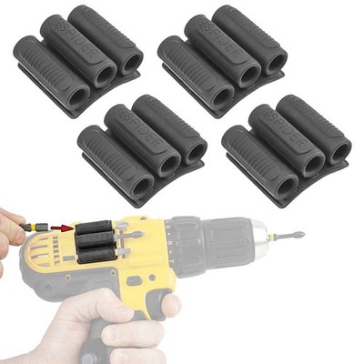 Tool Holster - BitGripper v2 - Pack of Four - High Strength 3M Adhesive Drill...
