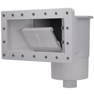 Wide-Mouth Thru-Wall Skimmer for Above Ground Swimming Pools - Grey