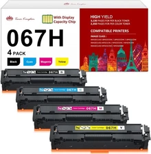 Toner Kingdom Compatible Canon 067H 067 Toner Cartridge Set 4 Pack Replacement f