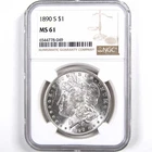 1890 S Morgan Dollar MS 61 NGC 90% Silver Uncirculated SKU:I3094