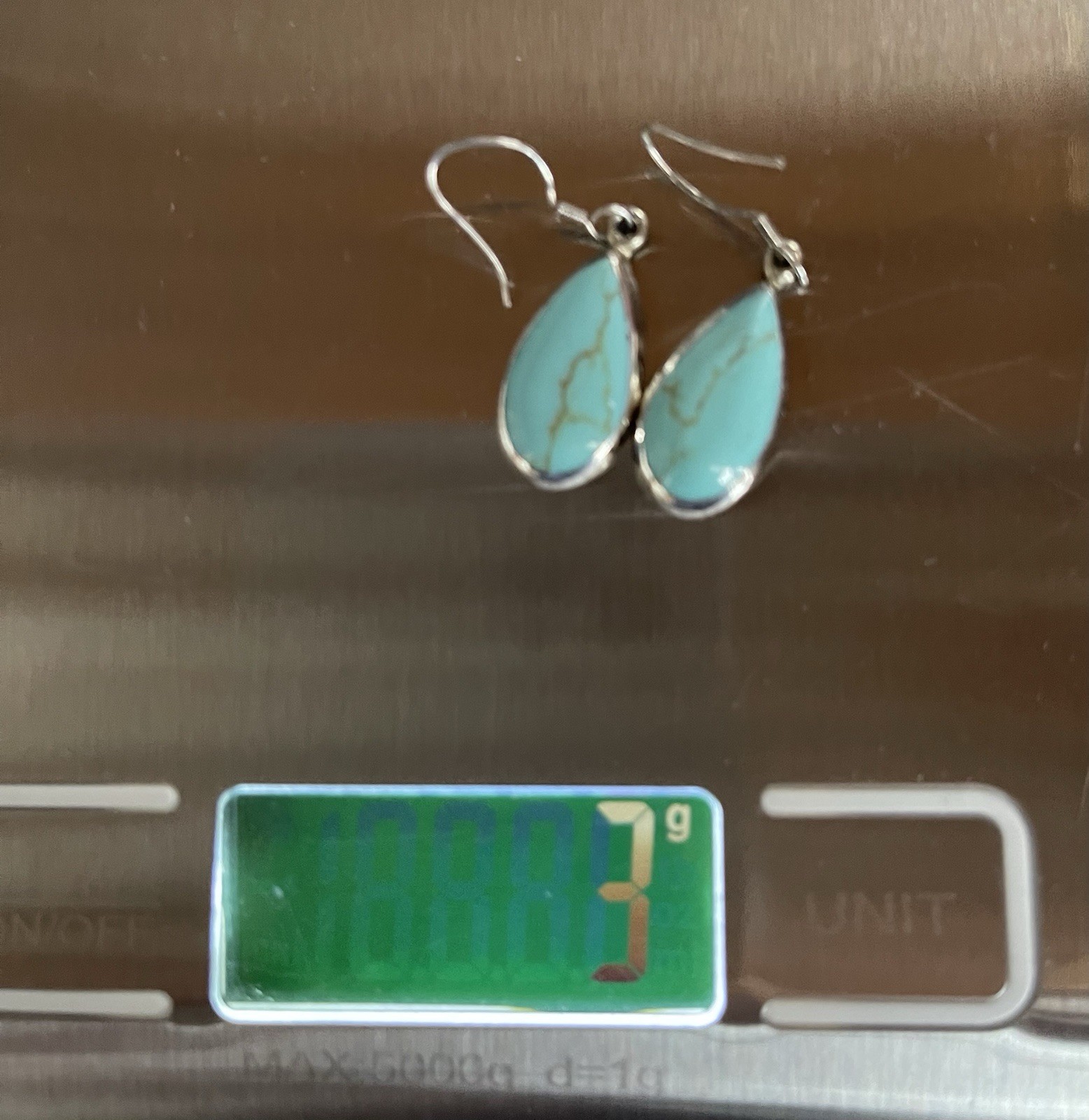 Basic Turquoise Teardrops 925 Sterling Silver Dan… - image 5