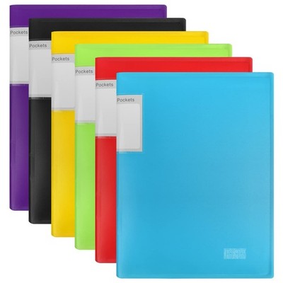 Präsentations-Vitrinenbuch A4 Ordner - 30 Taschen Projektfarbe 