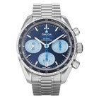OMEGA Speedmaster 324.30.38.50.03.002 Blue Stainless Unisex Watch New in Box