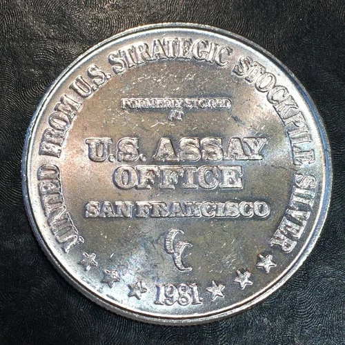 1981-CC 1oz Silver Bullion U S ASSAY OFFICE STRATEGIC We COMBINE SHIPPING #R875
