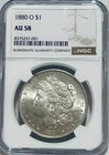 1880 O Morgan Silver Dollar NGC AU58 Better Date Morgan